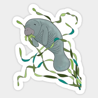 Happy Little Manatee (Trichechus manatus latirostris) Sticker